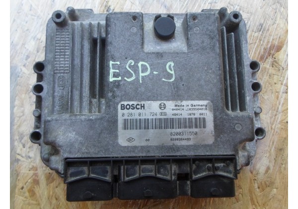комп'ютер, блок керування двигуном Renault Espace IV, Laguna II, Master II 2.2, 2.5 dci, 8200311550, 0281011724, 8200384493